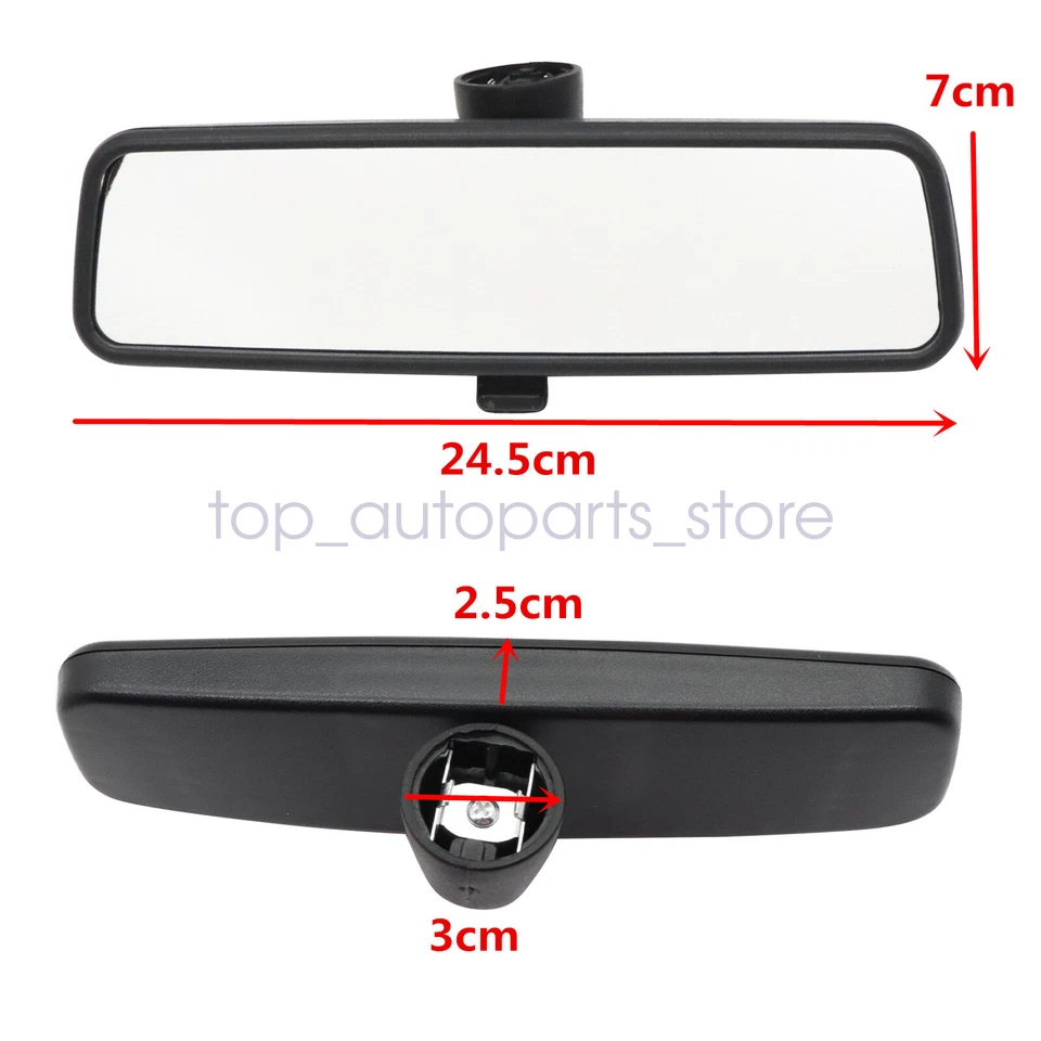Espejo retrovisor interior negro para VW Golf Jetta Bora Passat B5 Tiguan Polo EOS Foto 2 de 4