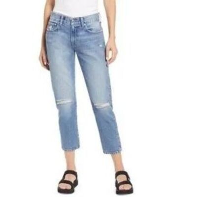 Edwin NWT Free People Kali Ankle Straight Leg Jeans Quest Light Wash Sz 34 $218