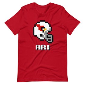 Arizona Cardinals NES Football Helmet 8-bit Tecmo Super Bowl Retro Tee T-Shirt