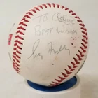 Maddux & Chipper Signed Baseball Tonight ESPN Disney White MLB