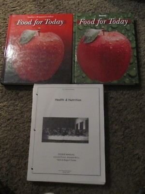 Glencoe FOOD FOR TODAY Student Textbook Teacher Edition Tests Keys Lesson Plans