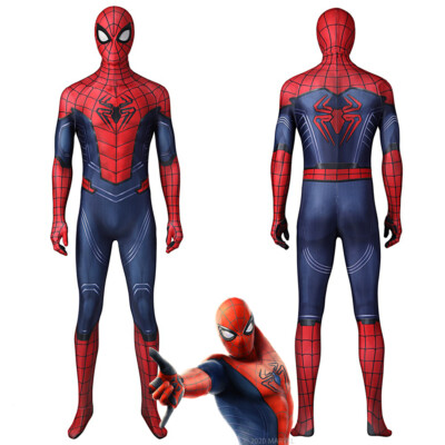 Marvel's Avengers PS5 Spiderman Costume Suit Cosplay Jumpsuit Mask