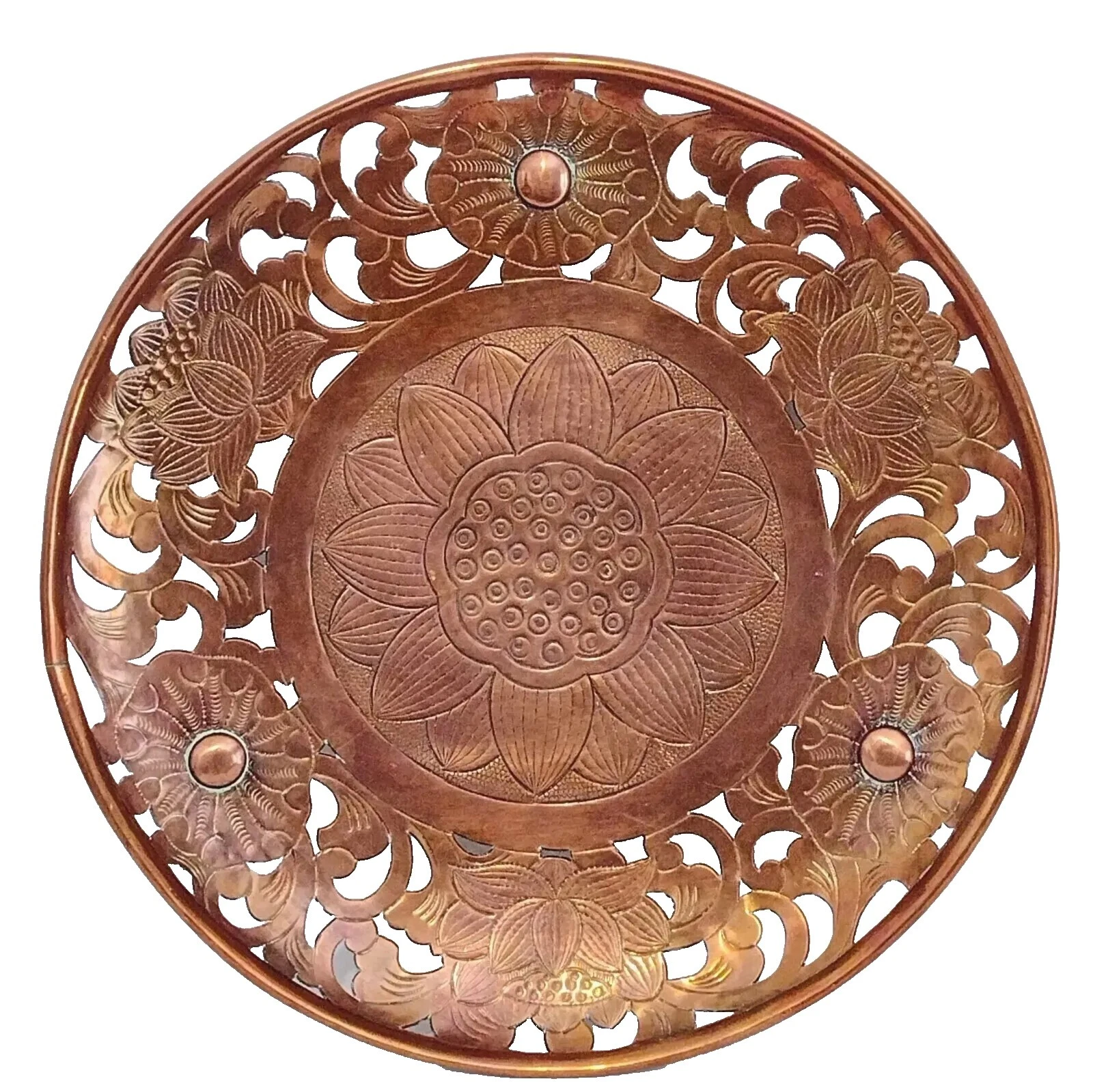 Copper Oriental Decorative Plates & Bowls