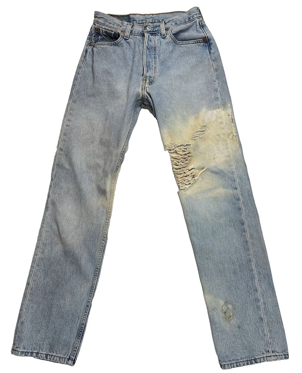 Vtg 90s Levis 501 Jeans Sz 26x30 Distressed Destroyed Punk Vtg 90s Levis 501 Jeans Sz 26x30 Distressed Destroyed Punk