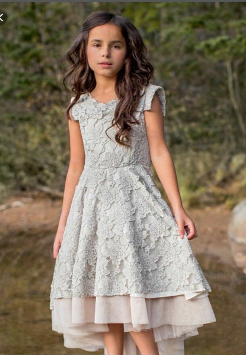 joyfolie lace dress Joyfolie GirlsDelphina Maxi Dress in Pink, Size 12