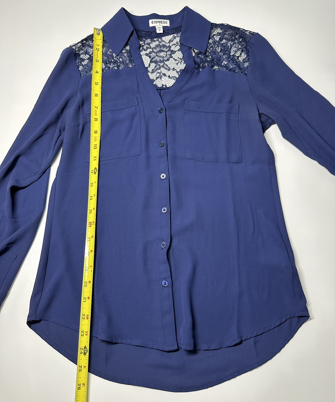 Express Women’s XS Button Down Button Up Shirt Bl… - image 4