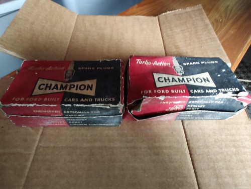 NOS Champion Spark Plugs J-11Y & J-13Y Original Packaging Pristine Bundle