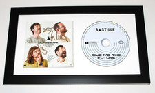 BASTILLE BAND SIGNED FRAMED 'GIVE ME THE FUTURE' CD COVER ALBUM COA DAN SMITH X4