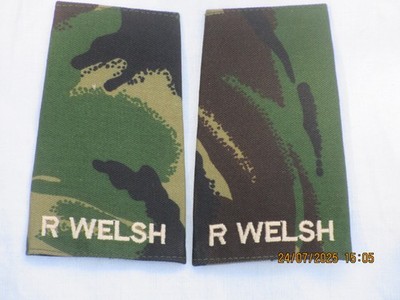 Rangschlaufen:  PRIVATE , Royal Welsh,DPM , Paar, R.WELSH, #2