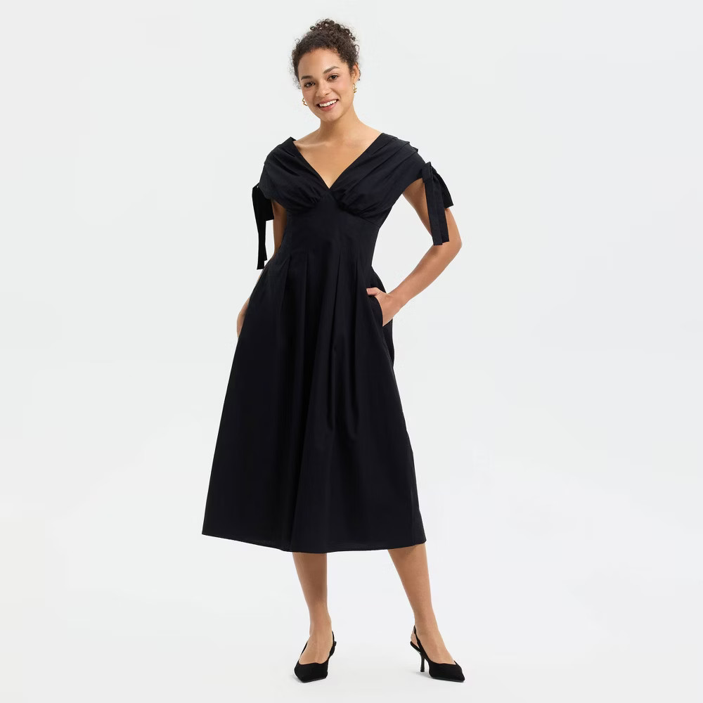 midi floral formal dress Lady Black Tie - Solana Midi Dress - Blue & Pink Floral Halter Dress