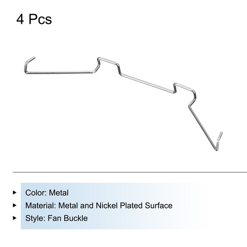4pcs CPU Heatsink Fan Buckles, 9CM Wire Buckle Upper Hook Type Fixing Clips PC - Photo 3/4