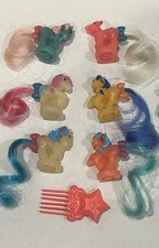 6 My Little Pony Petite Ponytail Glowing Magic Ponies G1 w/ Star Pick 1990-91