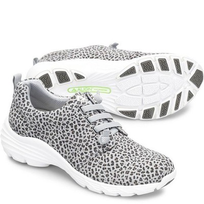 ALIGN BY NURSE MATE WOMEN SHOE VELOCITY GREY LEOPARD ALL SIZES SLIP RESISTANT