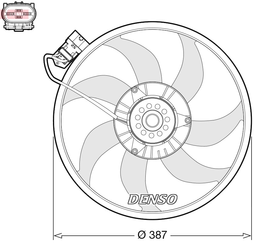 Lüfter, Motorkühlung DER20017 DENSO für OPEL CORSA C - Bild 7