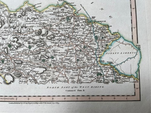 Original Antique County Map West Riding Yorkshire (Part) John Cary 1809 RARE - Picture 9 of 9