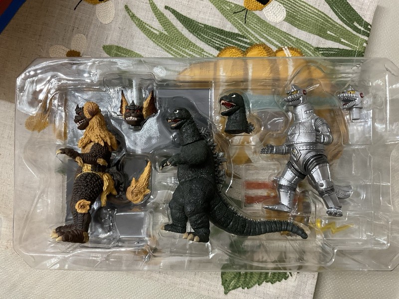 Mezco Toyz 5 Points XL Godzilla vs. Mechagodzilla 1974 Deluxe 3 Figure Set READ