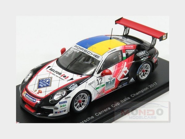1:43 Spark Porsche 911 991 Gt3 #12 Champion Porsche Carrera Cup Italy 2017 SI006-image