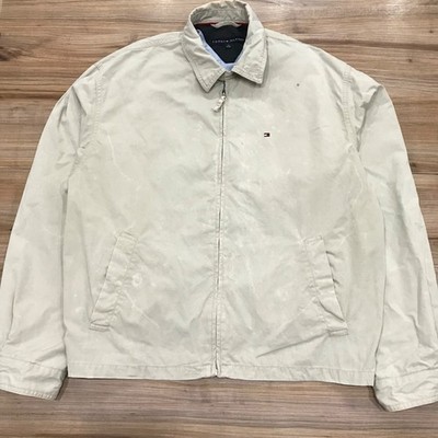 Tommy Hilfiger Harrington Bomberjacke Herren Small Beige Kariert Gefüttert