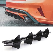 GLOSS BLACK ST STYLE BLADE REAR DIFFUSER FOR FORD FOCUS MK4 ALL BODY TYPES 2018+