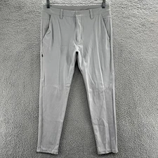 Bylt Pants Mens Large L Gray Slim Fit Stretch Travel Everyday Pants 2.0 32x30