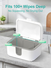Baby Wipes Warmer Larger Capacity Wipe Dispenser Even Heating Diaper Night Light
