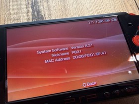 Sony PlayStation Portable PSP-3001 Limited God Of War Black/Red Console Working