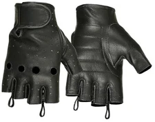 Hugger Women's Water Resistance Leather Unlined Fingerless X-Large Black