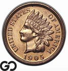 1905 Indian Head Cent Penny, Flashy Near Gem BU++ RD
