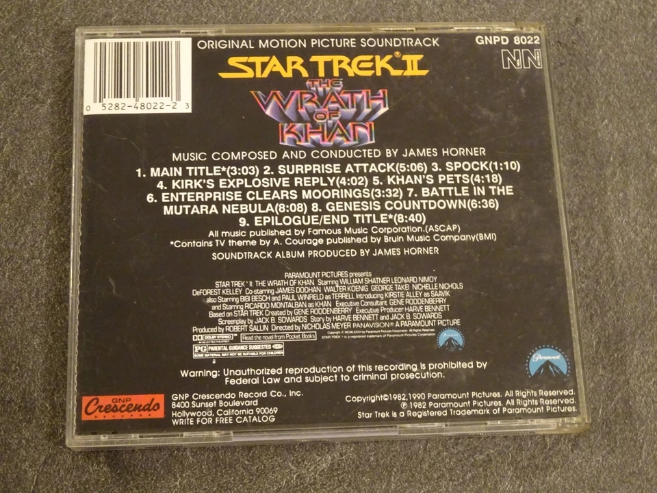 James Horner 'Star Trek II – The Wrath of Khan Original Motion Picture Soundtrac - Image 3 of 3