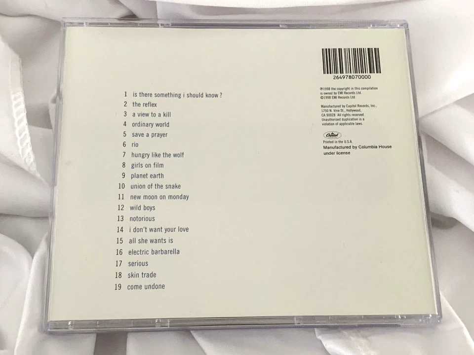 DURAN DURAN лучшие 19 песен/компакт-диск/с чехлом/как новый, доставка быстрое отслеживание - Изображение 2 из 4