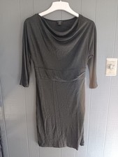 ANN TAYLOR charcoal gray Gathered Waist Straight Skirt DRESS Women’s 10P (Ji)