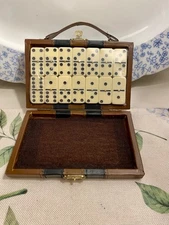 Stocking stuffer. Mini travel dominos in case new