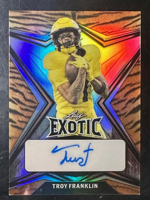 #ad 2022 Leaf Exotic Troy Franklin Prismatic Tiger 10 10 #BA TF2 $9.94