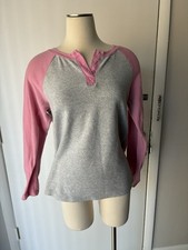 Secret Treasures Women  s Sleepwear Pajama Top Gray/Pink Sz:M 8-10 soft, Cozy