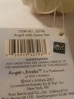 2001 Russ Berrie Angel Cheeks "Angel Wearing Santa Hat" Figurine with Gold Wings — photo 3