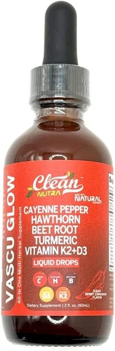Clean Nutra Cayennepfeffer Tropfen Nahrungsergänzung flüssig Weißdornbeere Vitamin D3 K2 - Bild 7 von 10