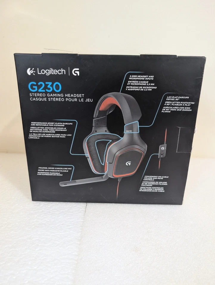Logitech G230 Gaming Headset with Microphone -Black/Red, NEW, Never used - Image 3 of 4