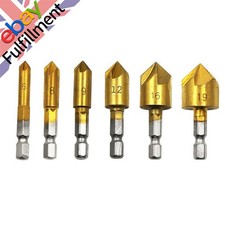New Countersink Tool Bit Set 1/4'' Hex Shank Counter Sink For Steel Metal Wood e