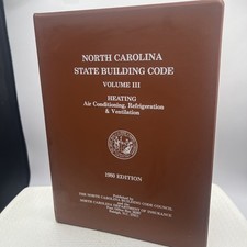 North Carolina State Building Code 1980 Volume 3 Heating HVAC Binder Vtg
