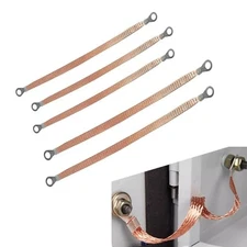 Pack-5 Car Engine Grounding Strap, 3 Pcs 9.8" + 2 Pcs 12.9" Flexible Copper 