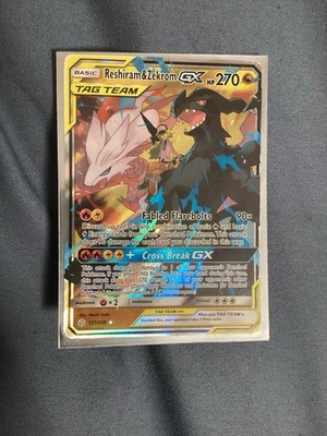 Reshiram & Zekrom GX 157/236 Tag Team Sun & Moon Cosmic Eclipse LP