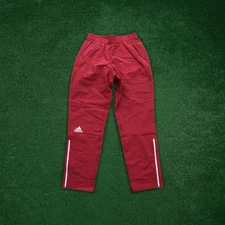Adidas Men's Maroon 2018 Sideline Squad Woven Blank Performance Tapered Pants