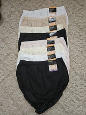 8 Pairs Brand New Bali Full Cut Fit Womens Briefs. Size 7
