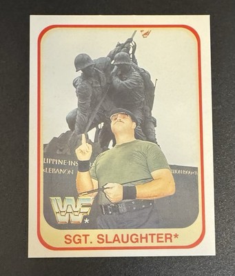 Sgt. Slaughter 1991 WWF Wrestling Italian #38 | eBay