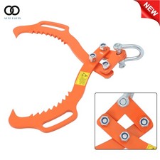 18in Log Lifting Tongs 2 Claw Solid Steel Log Grapple Swivel Log Tools