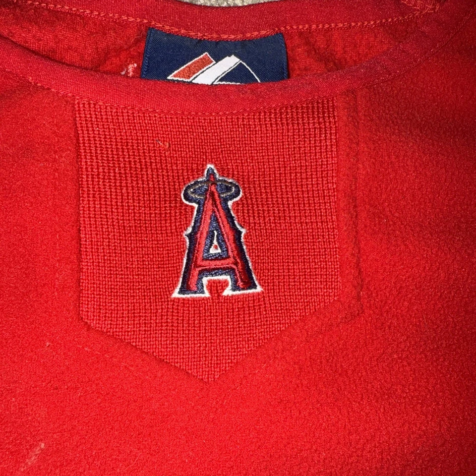 Los Angeles Angels Majestic Fleece Pullover Sweatshirt 2002 World Series XL Rare - Image 3 of 4