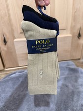 Polo Ralph Lauren Boys 3 Pack Super Soft Socks New Size 9-11