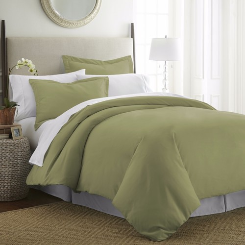 Elegant 3 Piece Duvet Cover Set Kaycie Gray Hotel Collection 14 Beautiful Colors - 第 2/14 張圖片