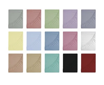 NightComfort Extra Deep Plain Dyed Fitted Sheet 35cm Polycotton Bed Sheet