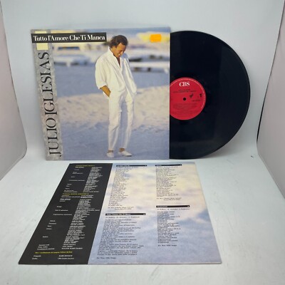 Julio Iglesias  Tutto L'Amore Che Ti Manca Vinyl LP Dutch 1987 Press VG+/VG+ Pop
